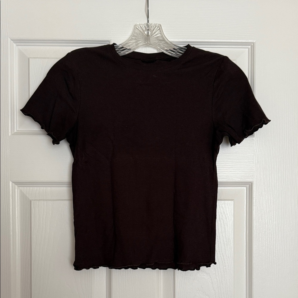 H&M Brown Shorts Top Pajama Set XS